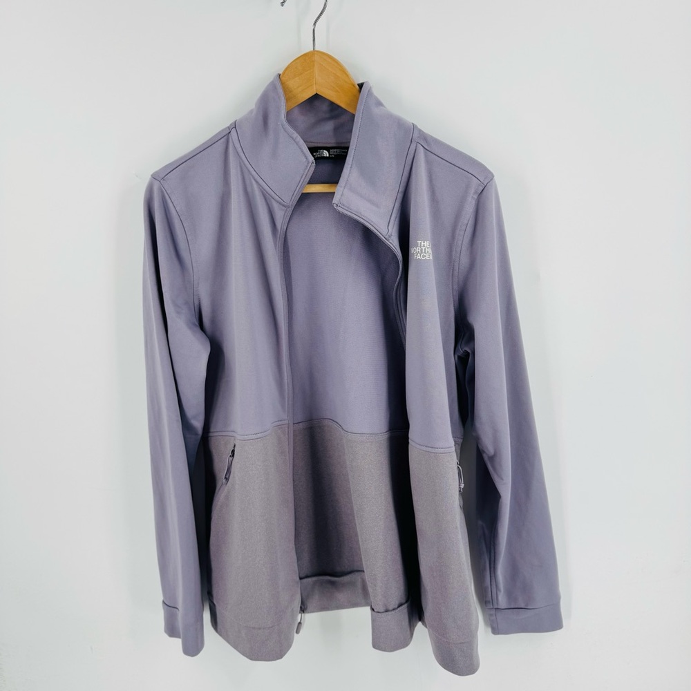 The North Face Women's Lavender Gray Zip-Up Funnel Neck Activewear Jacket Size L - Picture 2 of 11
